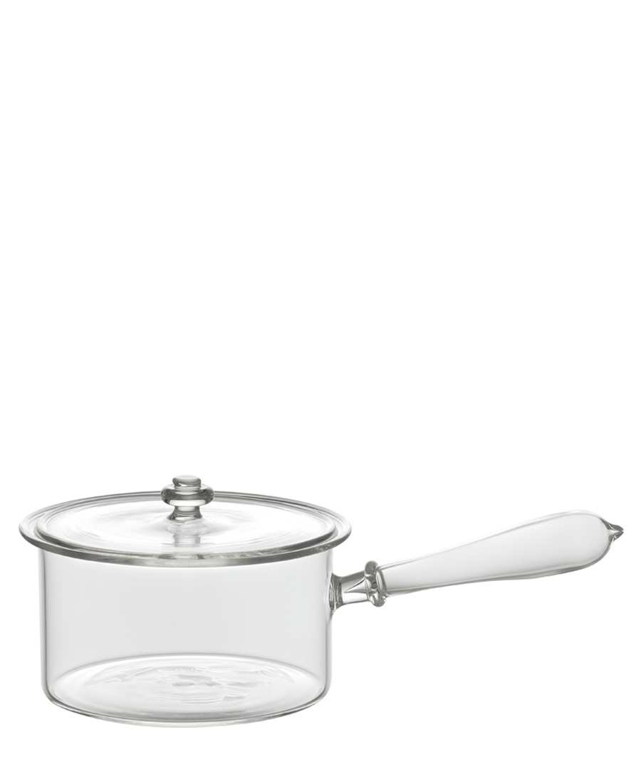 Discount Borosilicato Glass Saucepan in Clear SECRETSALES