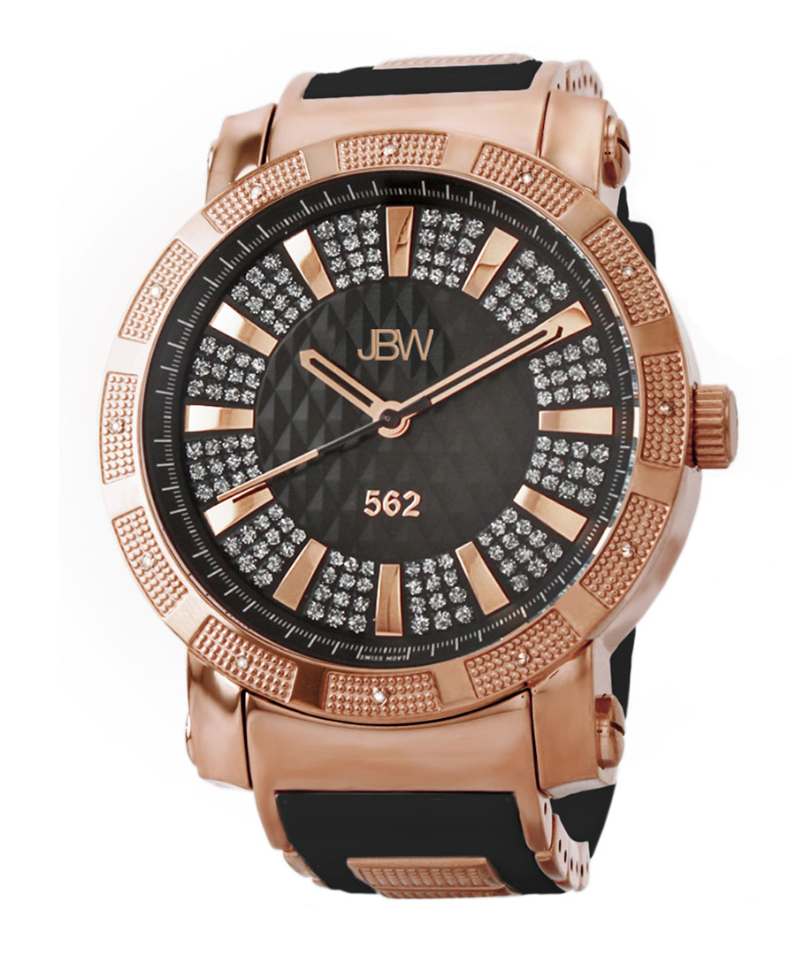 562 18k rose gold-plated diamond watch Sale - jbw