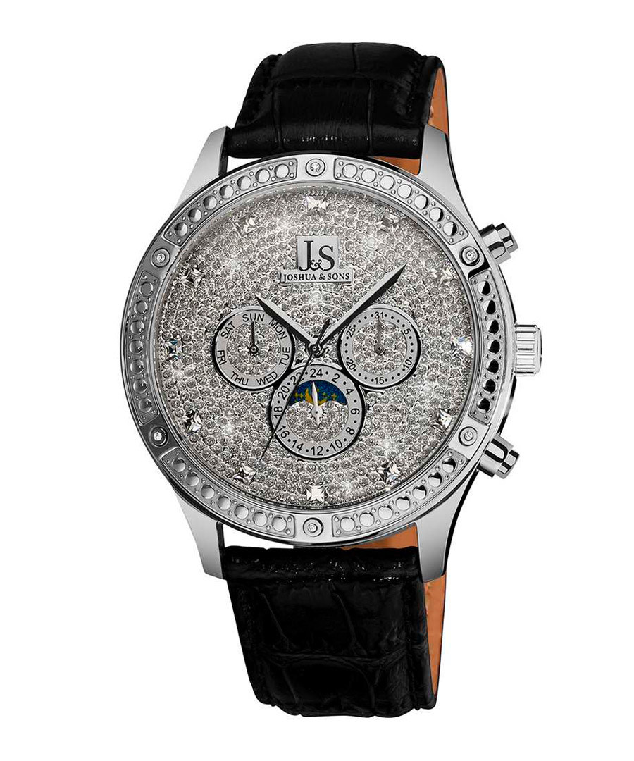 Black & silver-tone mechanical watch Sale - joshua & sons