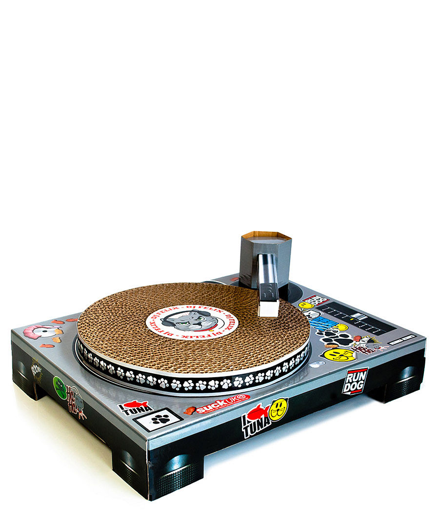 Discount Cat DJ scratching deck SECRETSALES