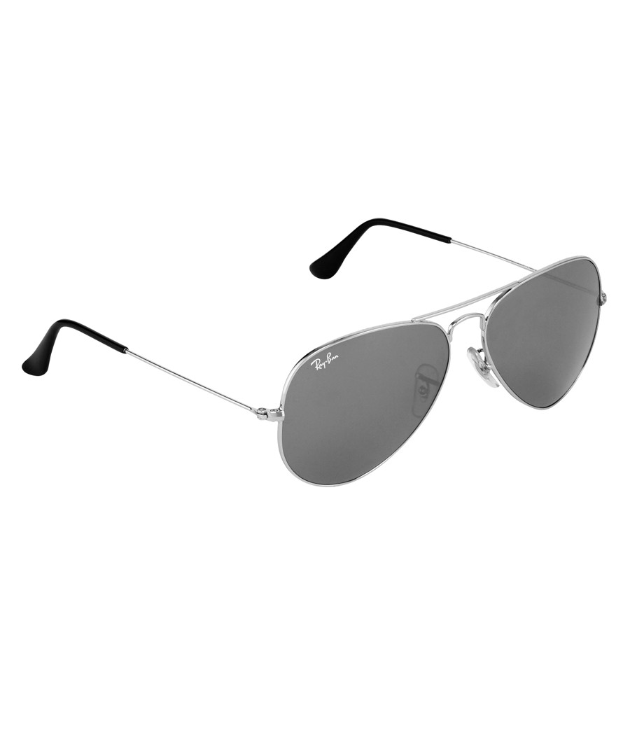 Ray-Ban Aviator silver mirrored sunglasses, Designer