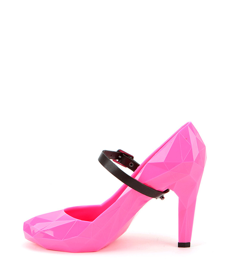 Discount Lo Res Pump neon pink MaryJane heels SECRETSALES