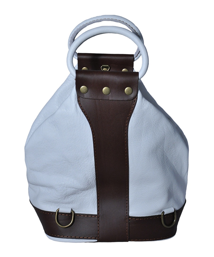 Discount White leather grab bag SECRETSALES