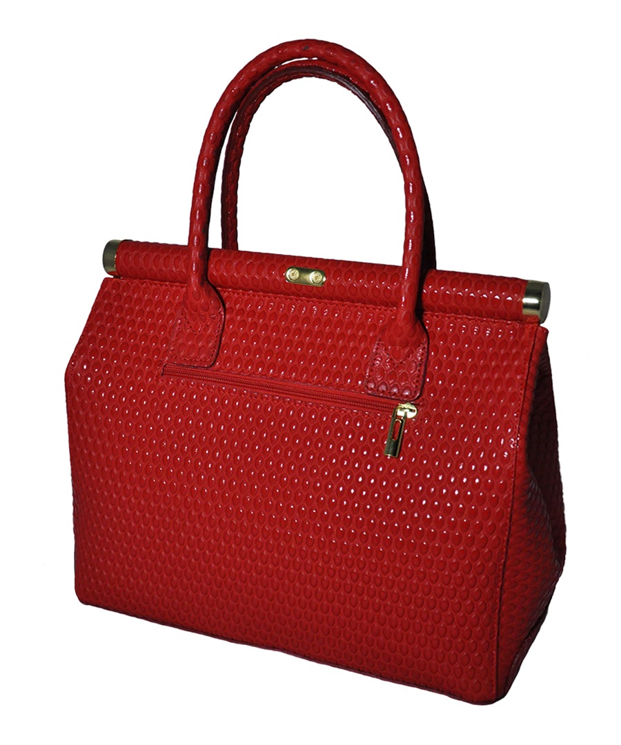 Discount Bast red embossed leather handbag SECRETSALES