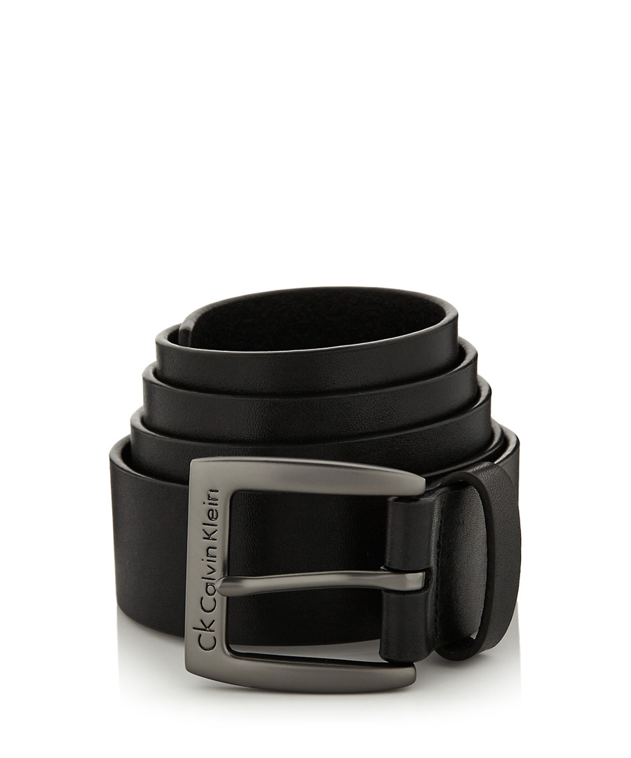 Discount Black leather logo belt | SECRETSALES