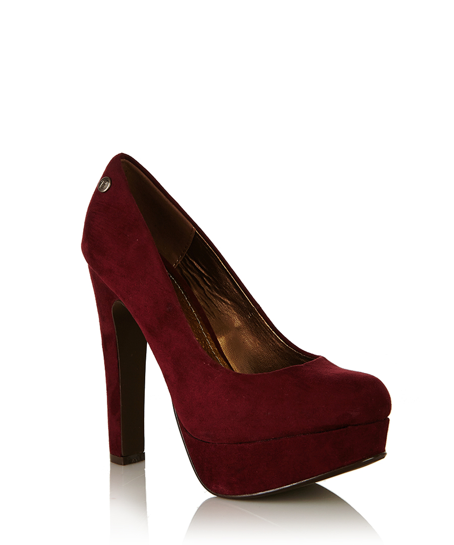 dark red high heels