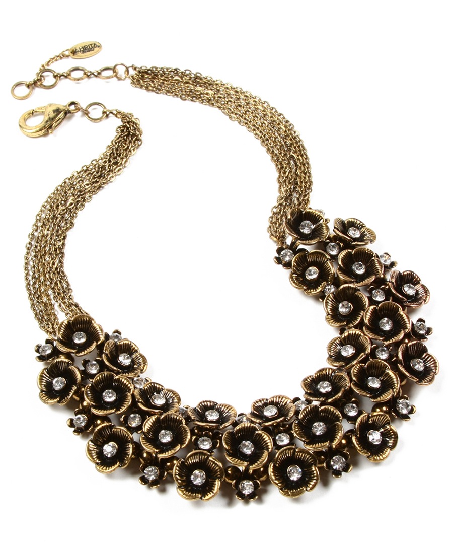 Eliza antique gold-tone floral necklace Sale - amrita singh