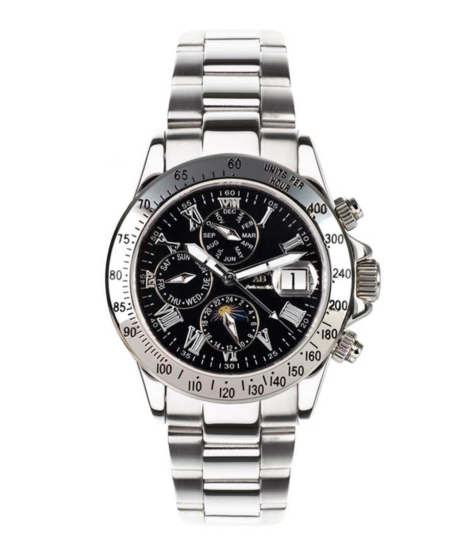 Le Capitaine black steel watch Sale - andre belfort