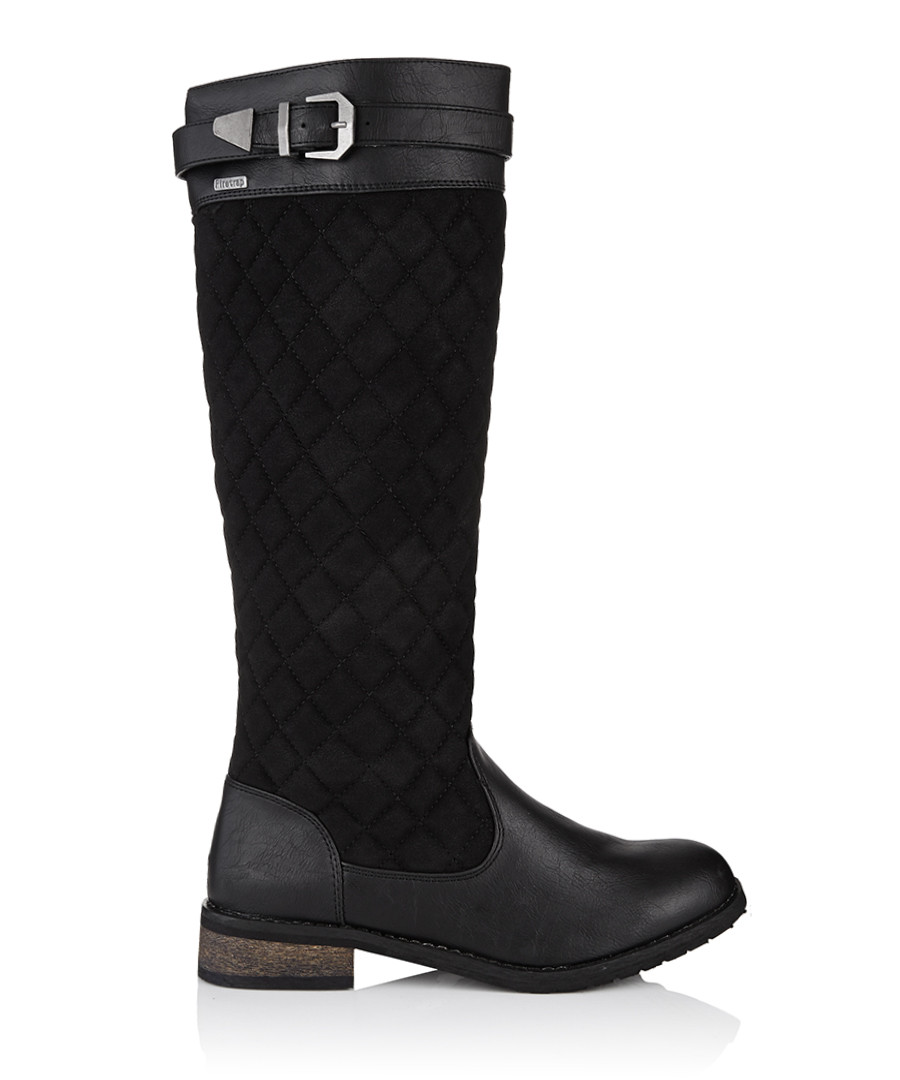 Discount Dixie black quilted boots SECRETSALES