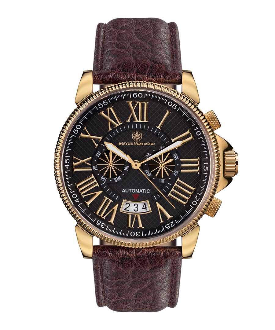Classique Modern brown leather watch Sale - mathis montabon