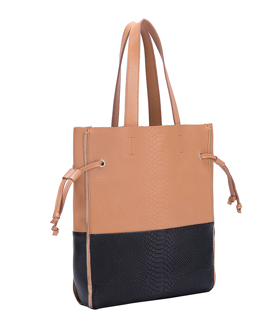 Discount Jaque apricot leather tote bag SECRETSALES