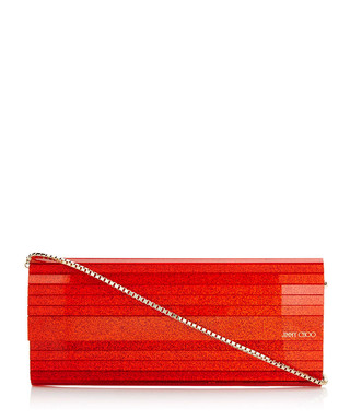 red sparkle clutch bag