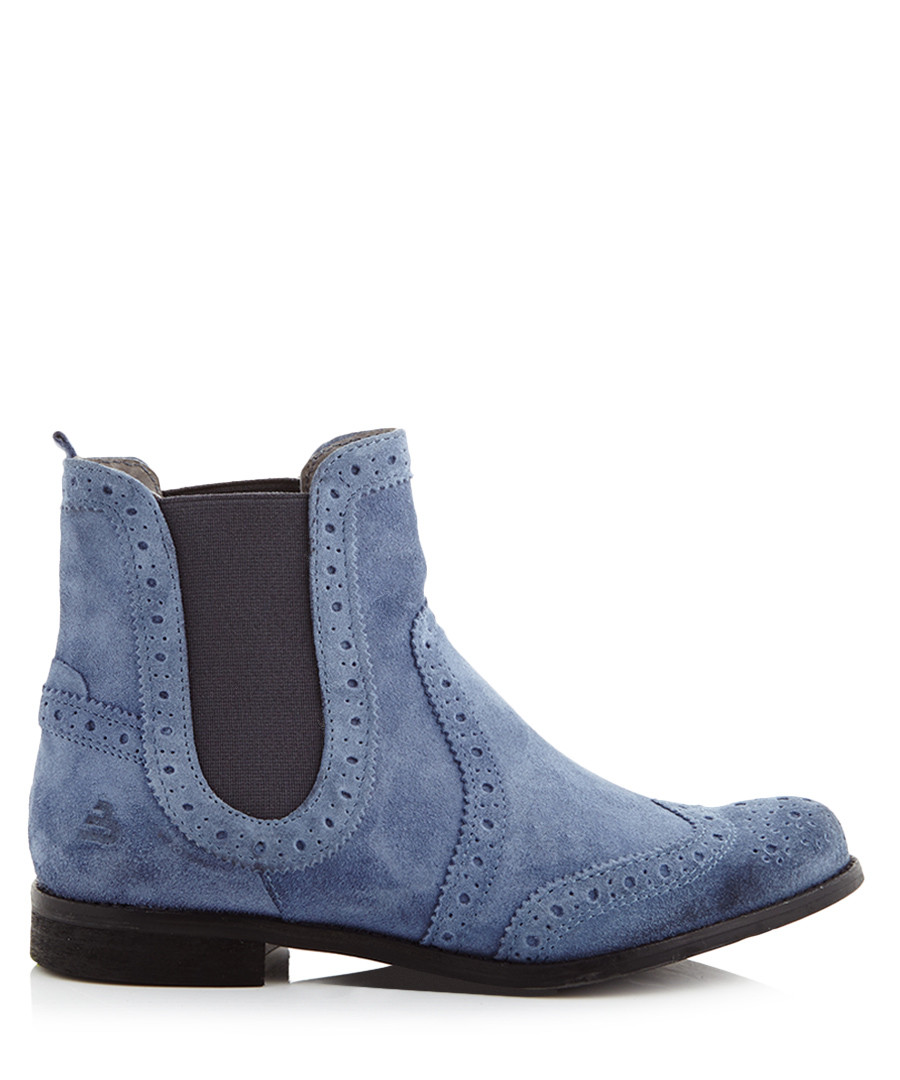 Discount Mousse blue suede ankle boots SECRETSALES