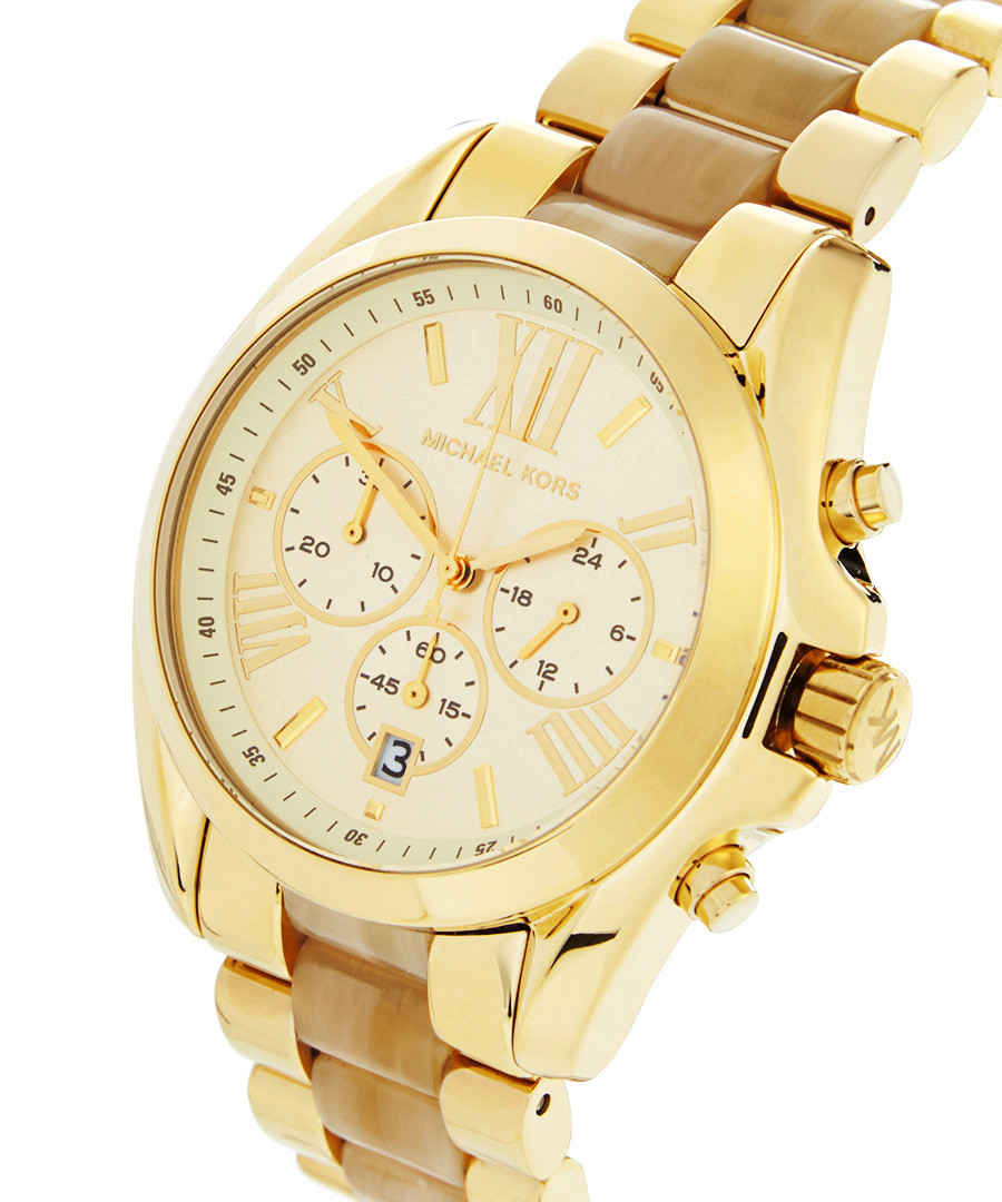 Discount Bradshaw goldtone & beige horn watch SECRETSALES