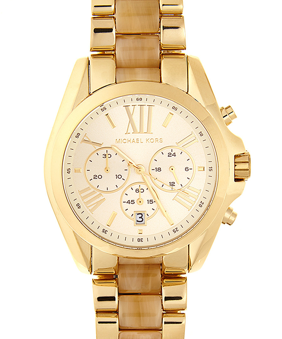 Discount Bradshaw goldtone & beige horn watch SECRETSALES