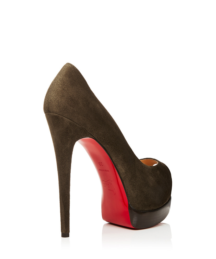 Discount Palais Royal bronze suede heels SECRETSALES