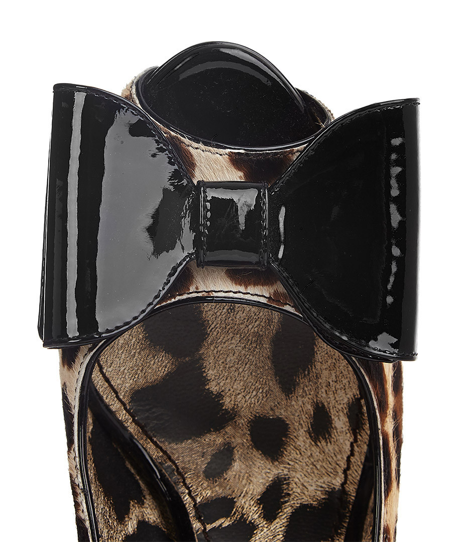 leopard platform high heels