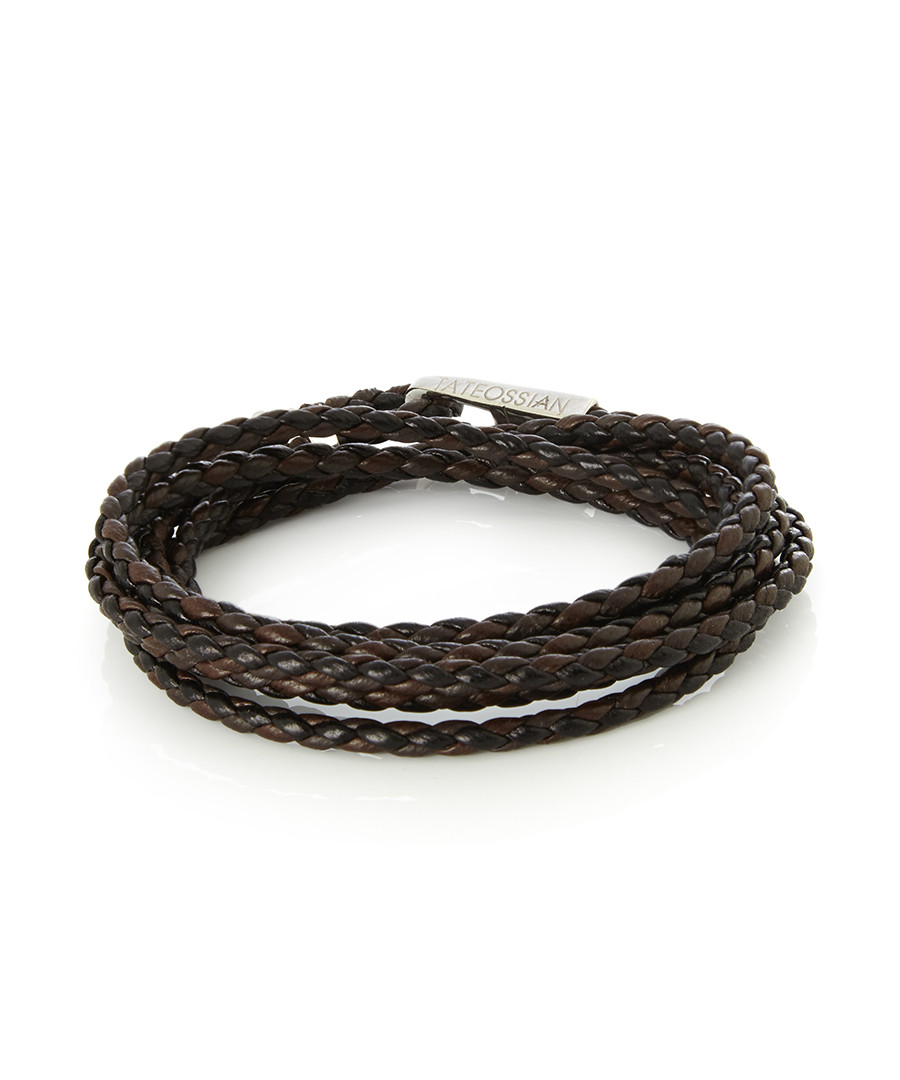 Black & brown leather bracelet Sale - Tateossian London