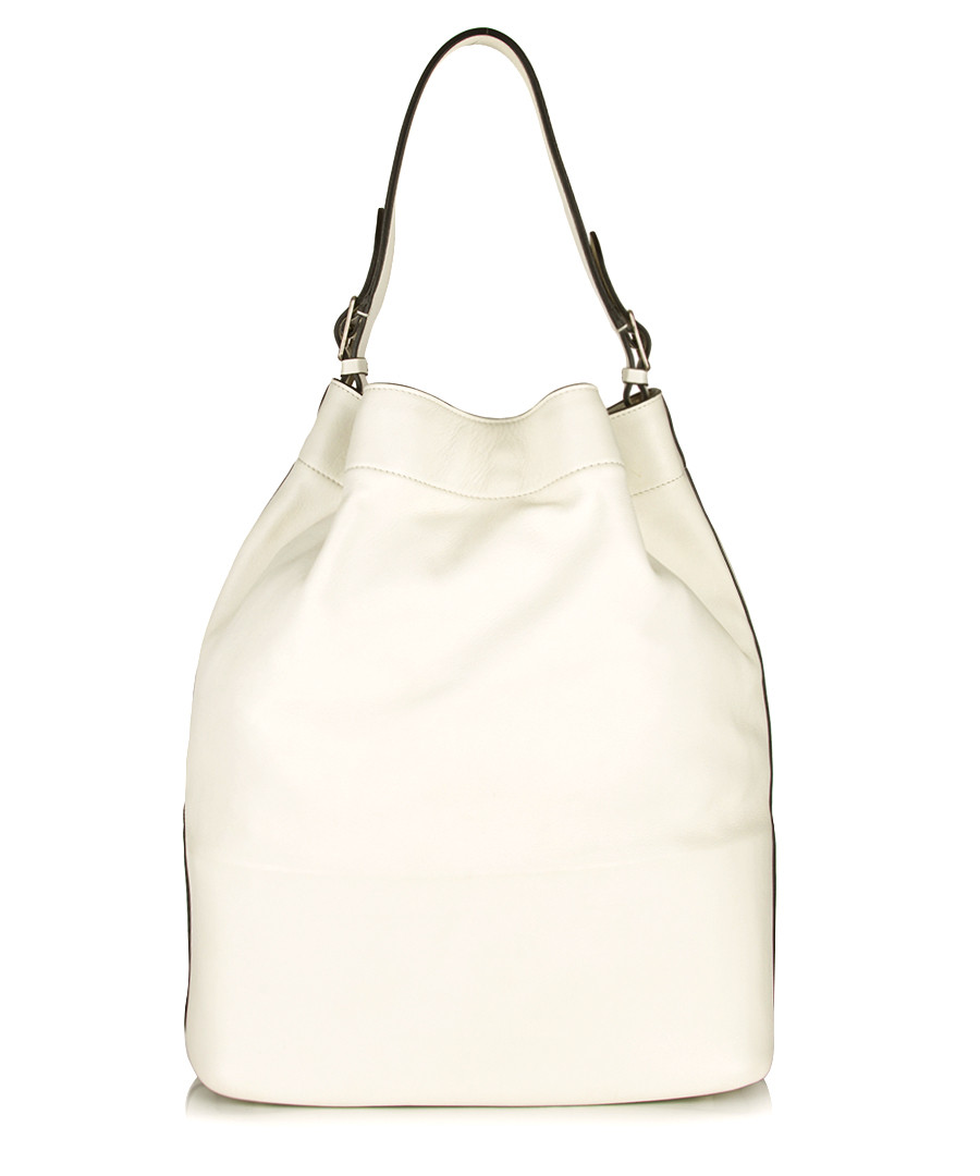 Discount White leather drawstring bucket bag SECRETSALES