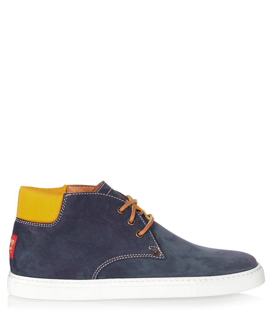 Men's blue suede laced trainers Sale - dsquared