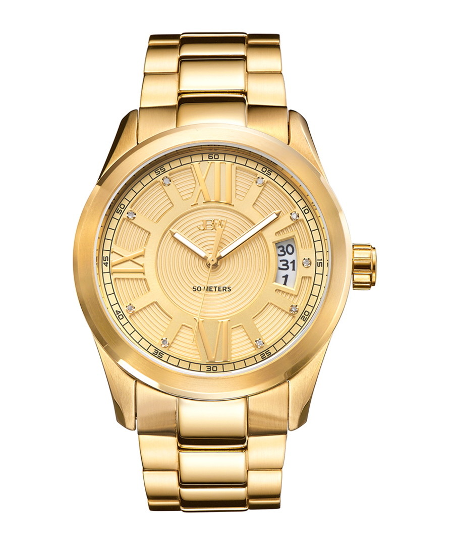 Bond gold-plated diamond dial watch Sale - jbw
