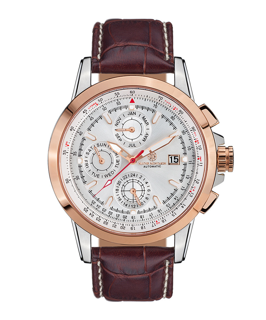 Aerotime brown leather watch Sale - mathis montabon