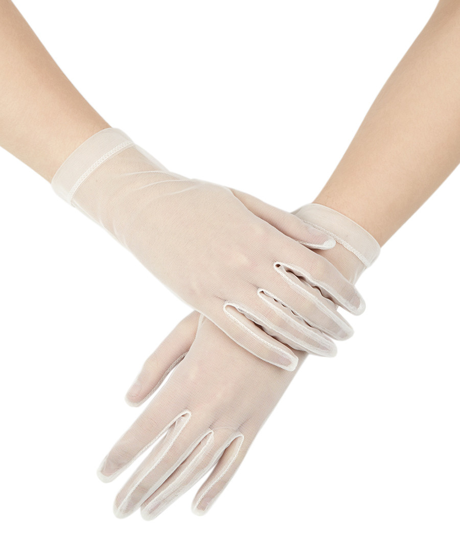 Discount Ivory sheer bridal gloves SECRETSALES