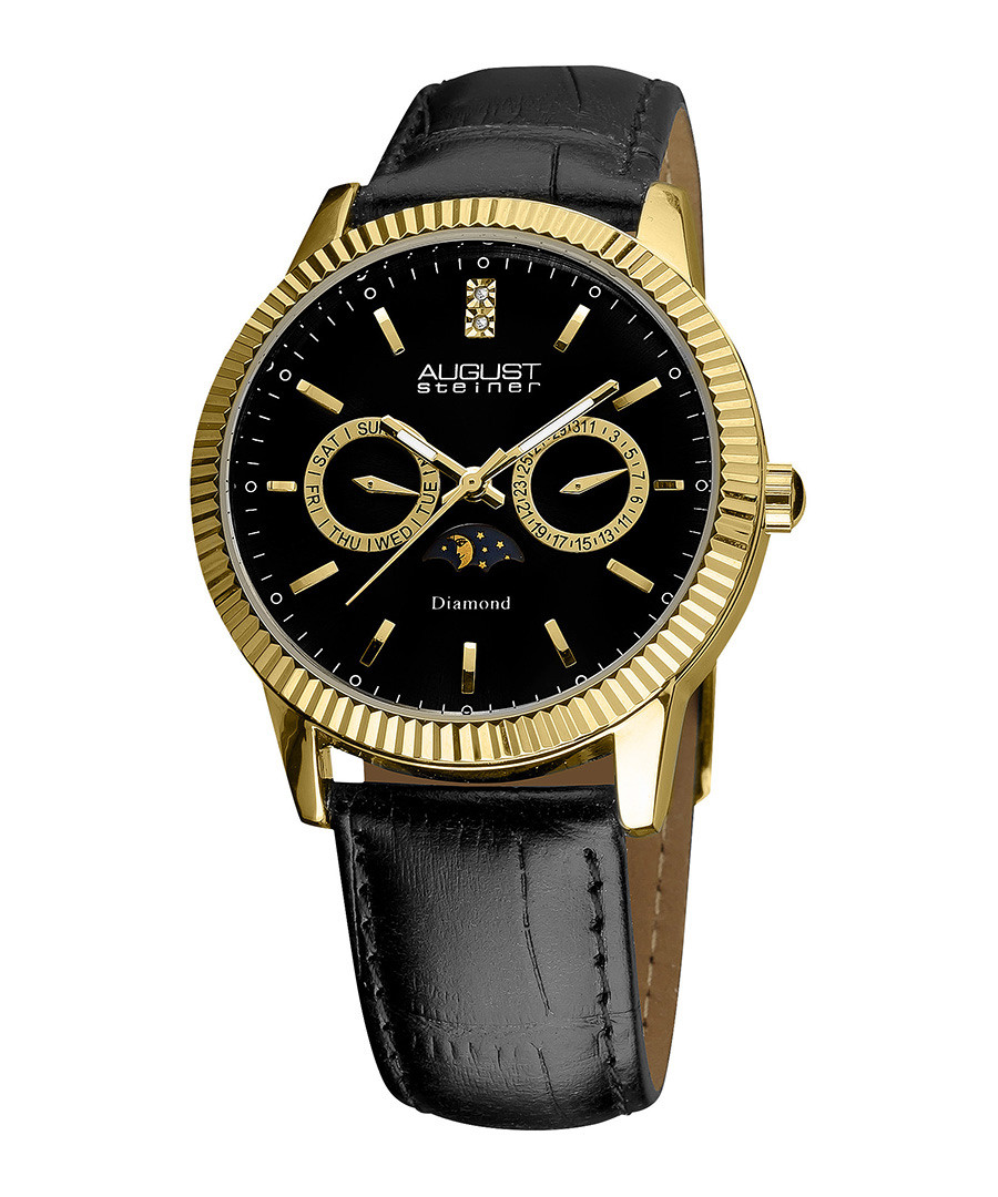 Gold-tone diamond bracelet watch Sale - august steiner