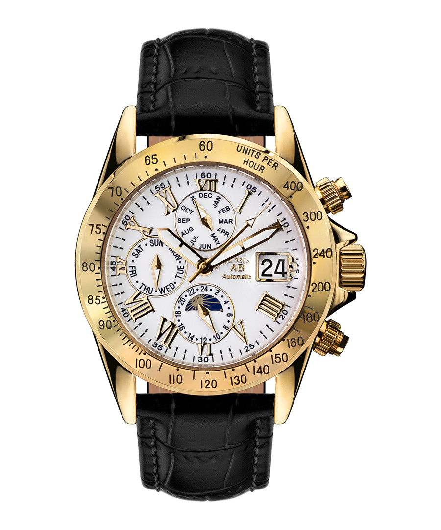 Le Capitaine gold-tone & black watch Sale - andre belfort