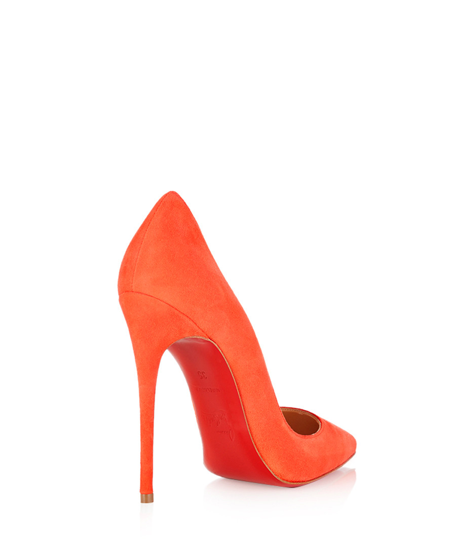 Christian Louboutin So Kate 120 orange leather high heels ...  