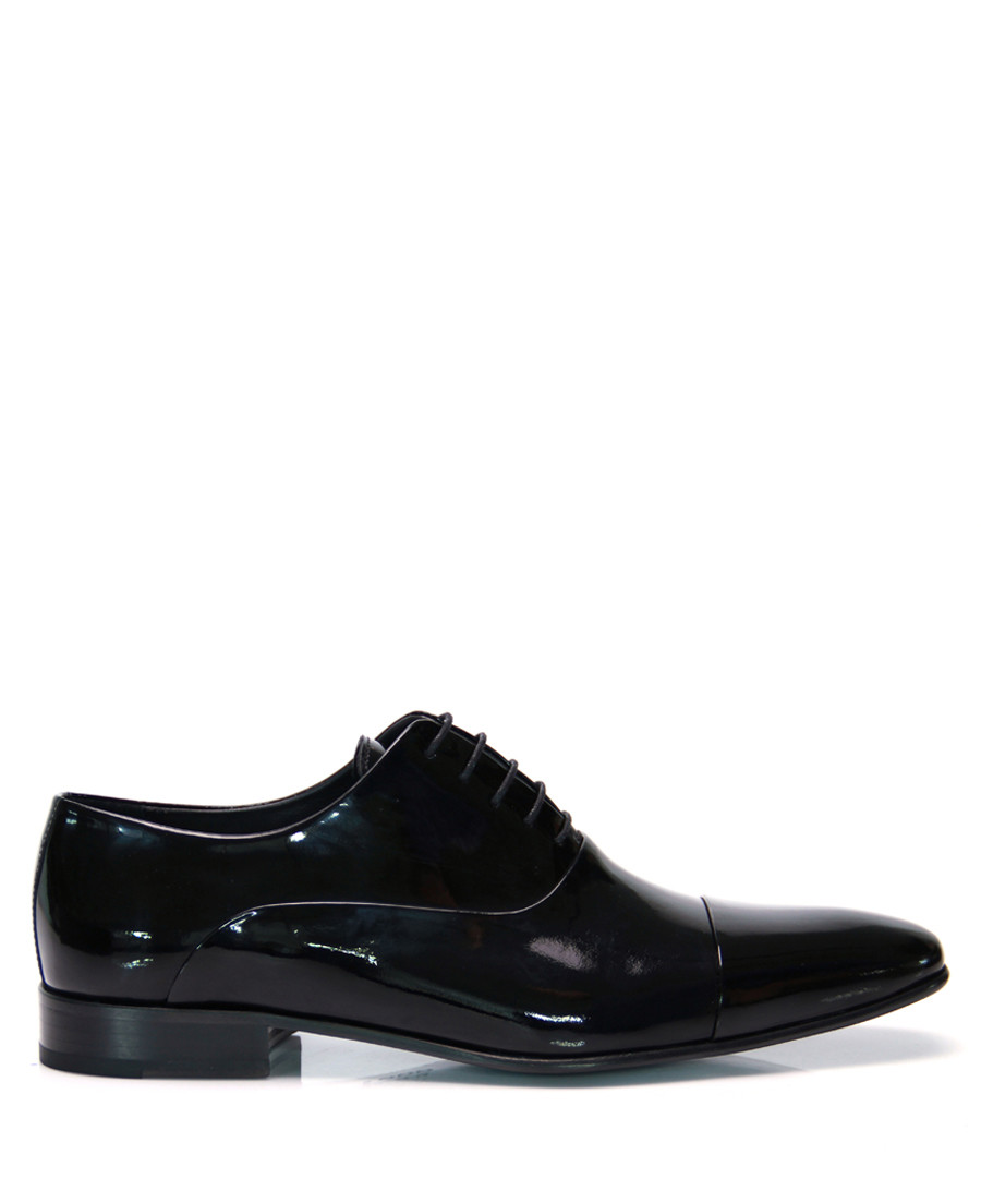 Discount Black leather patent Oxford shoes SECRETSALES
