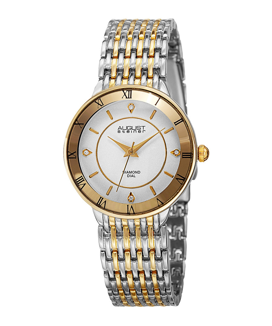 Dual-tone diamond watch Sale - august steiner