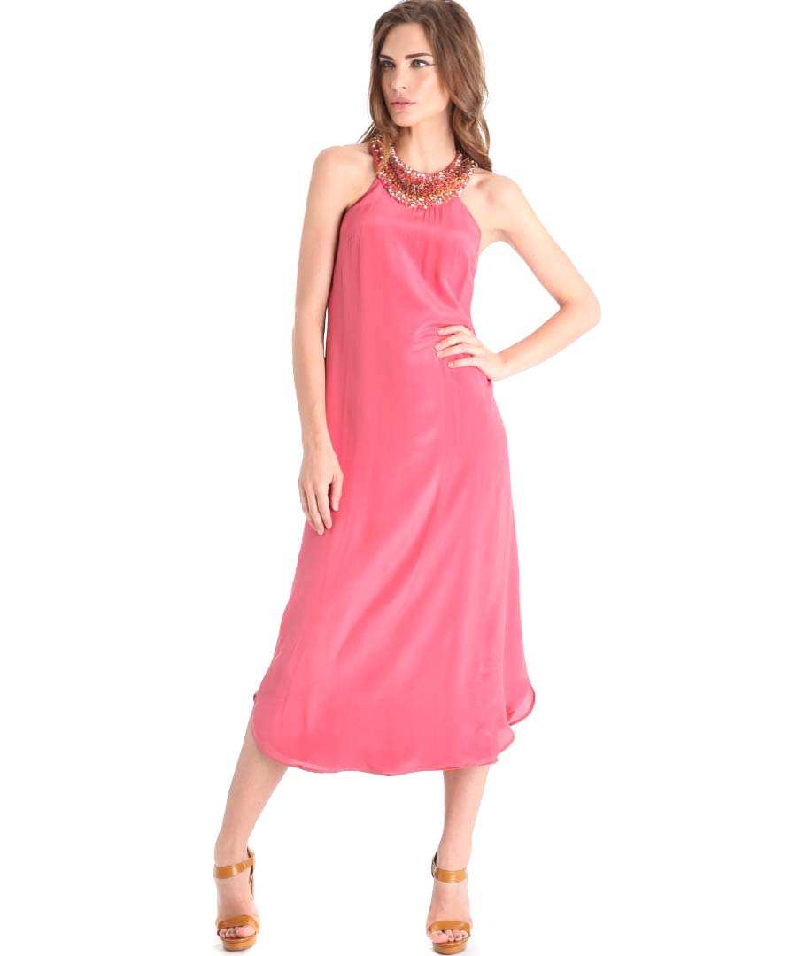 Silk Maxi Dress in Dusted Coral Sale - French Connection
