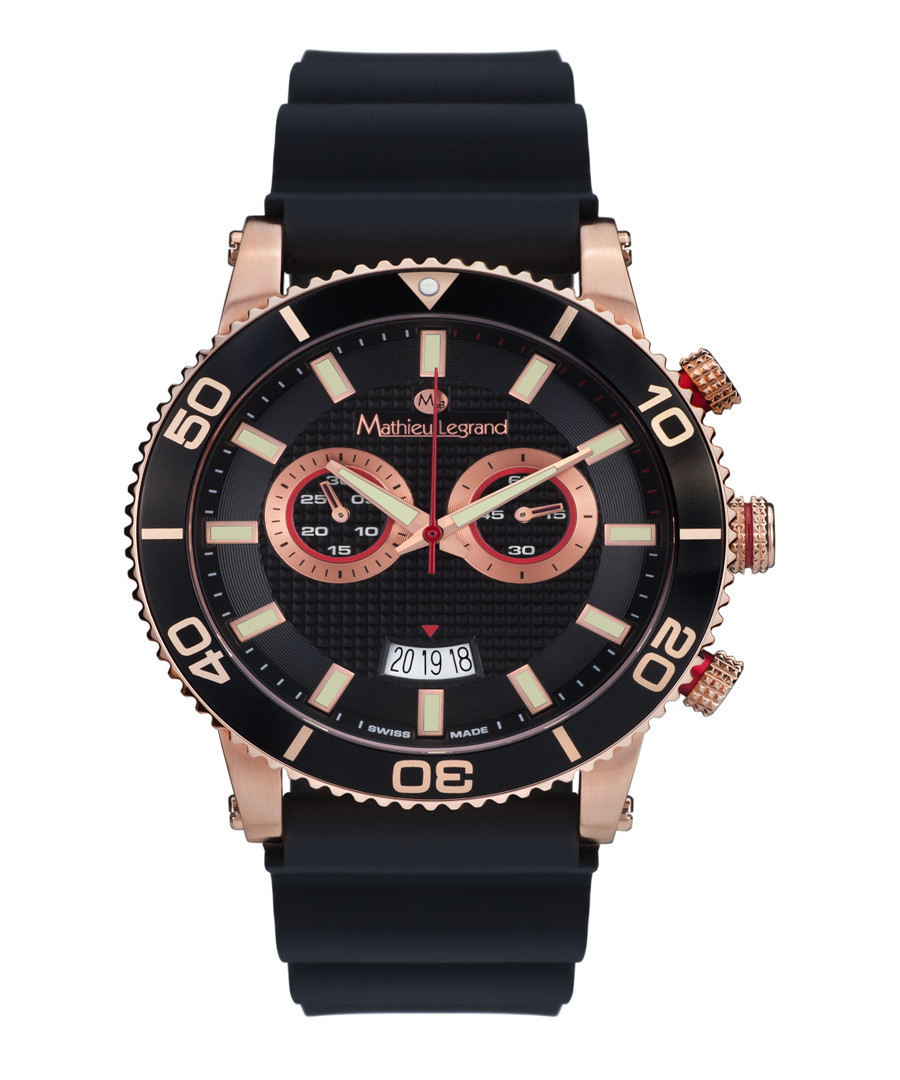 Immergée black & rose gold-tone watch Sale - mathieu legrand