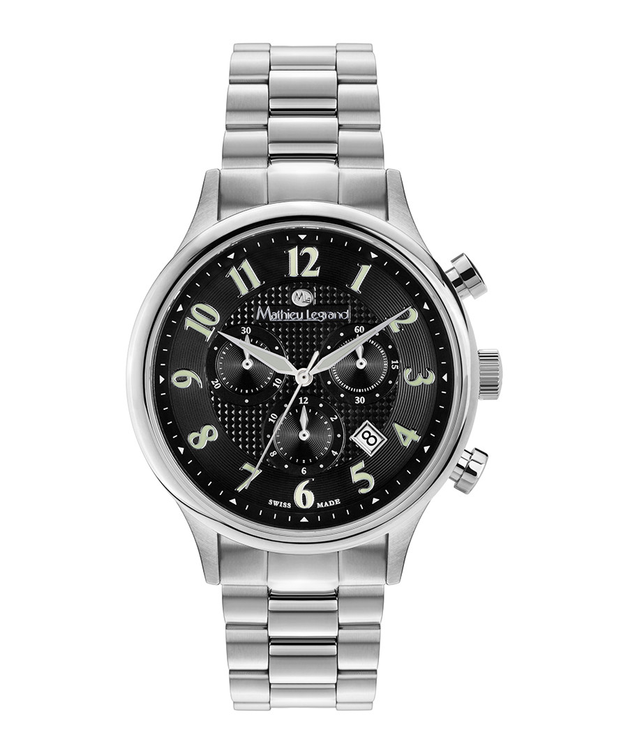 Métropolitain silver-tone & black watch Sale - mathieu legrand