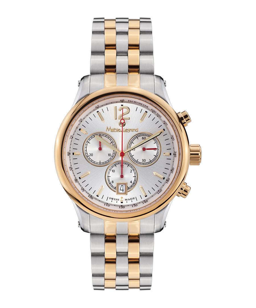 Classique gold-tone stripe steel watch Sale - mathieu legrand