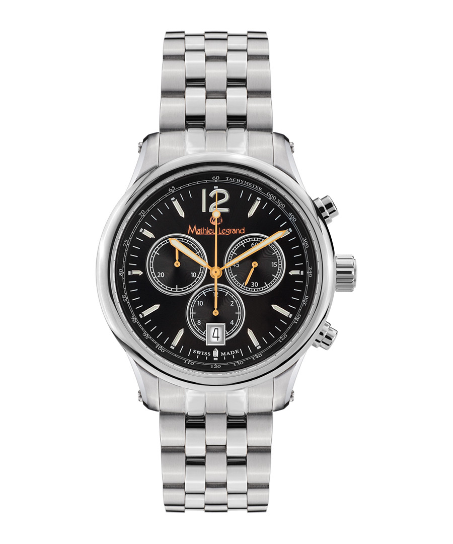 Classique silver-tone & black watch Sale - mathieu legrand