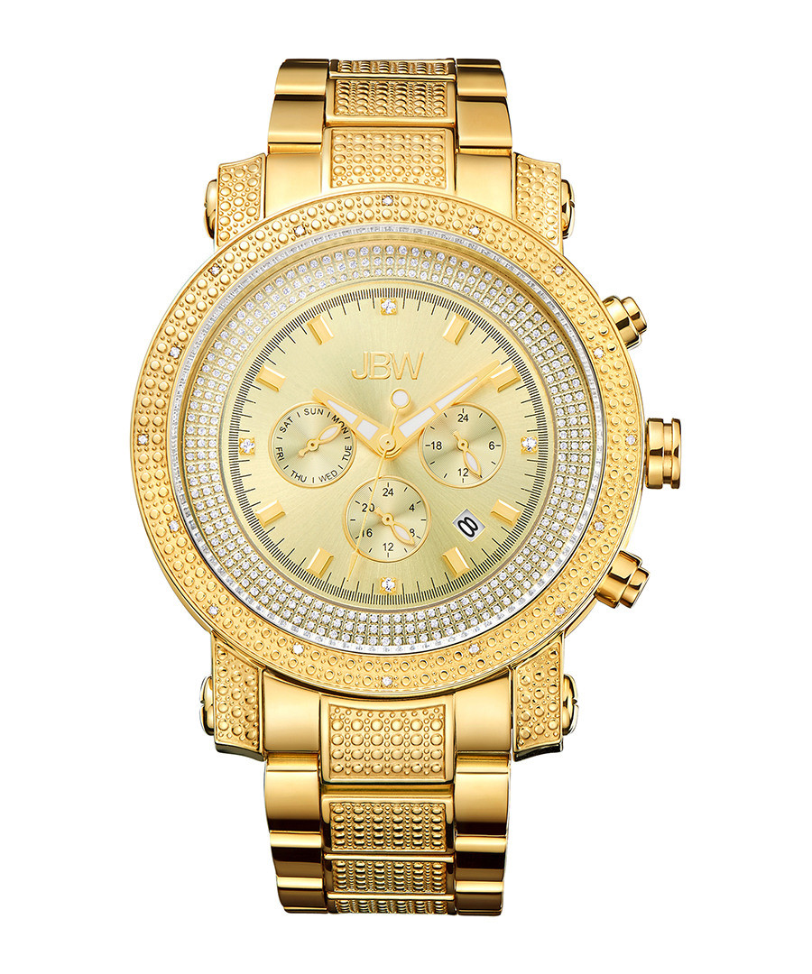 Victor diamond & 18ct gold-plated watch Sale - jbw