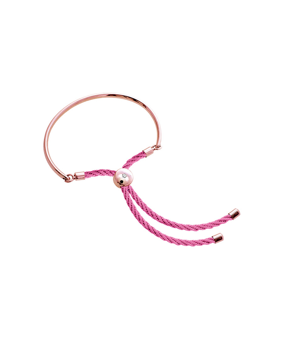 Bali rose gold-plated & pink bracelet Sale - diamond style