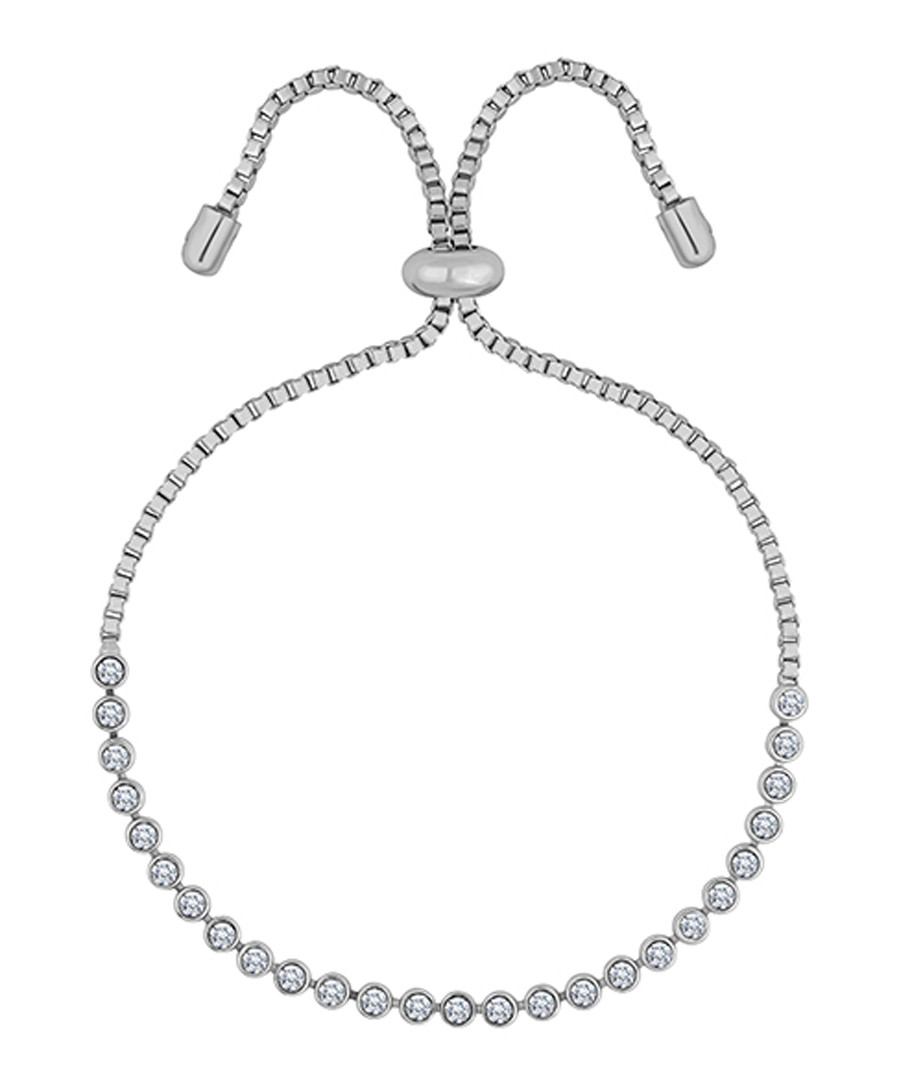 Indo white gold-plated crystal bracelet Sale - diamond style
