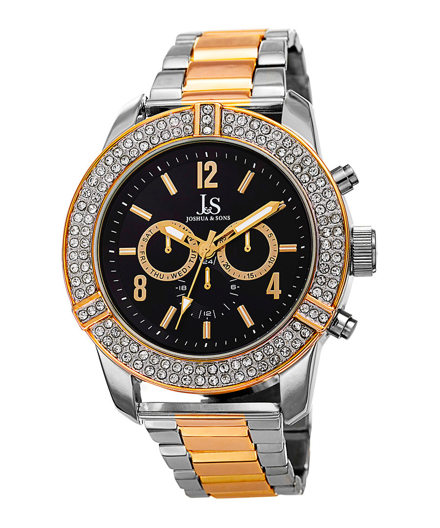 Silver-tone crystal embellished watch Sale - Joshua & Sons