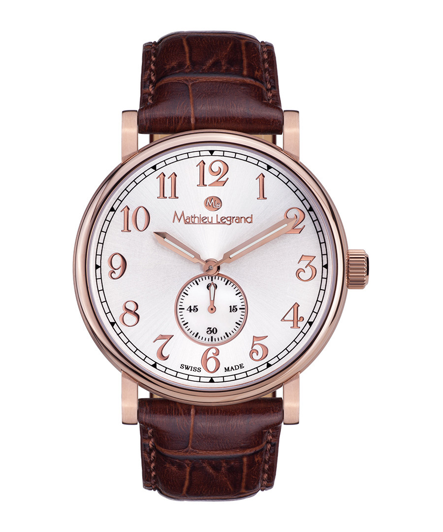 Classique IP brown leather watch Sale - mathieu legrand