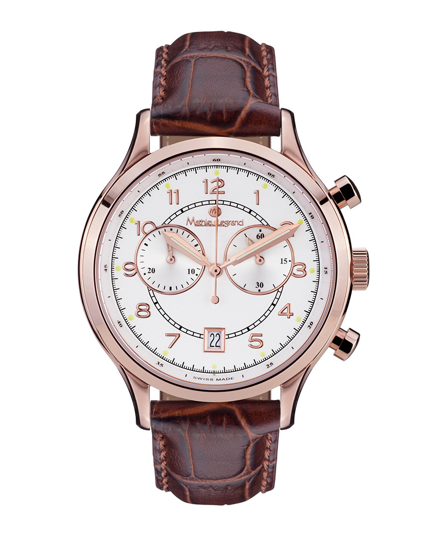 Orbite brown leather watch Sale - mathieu legrand
