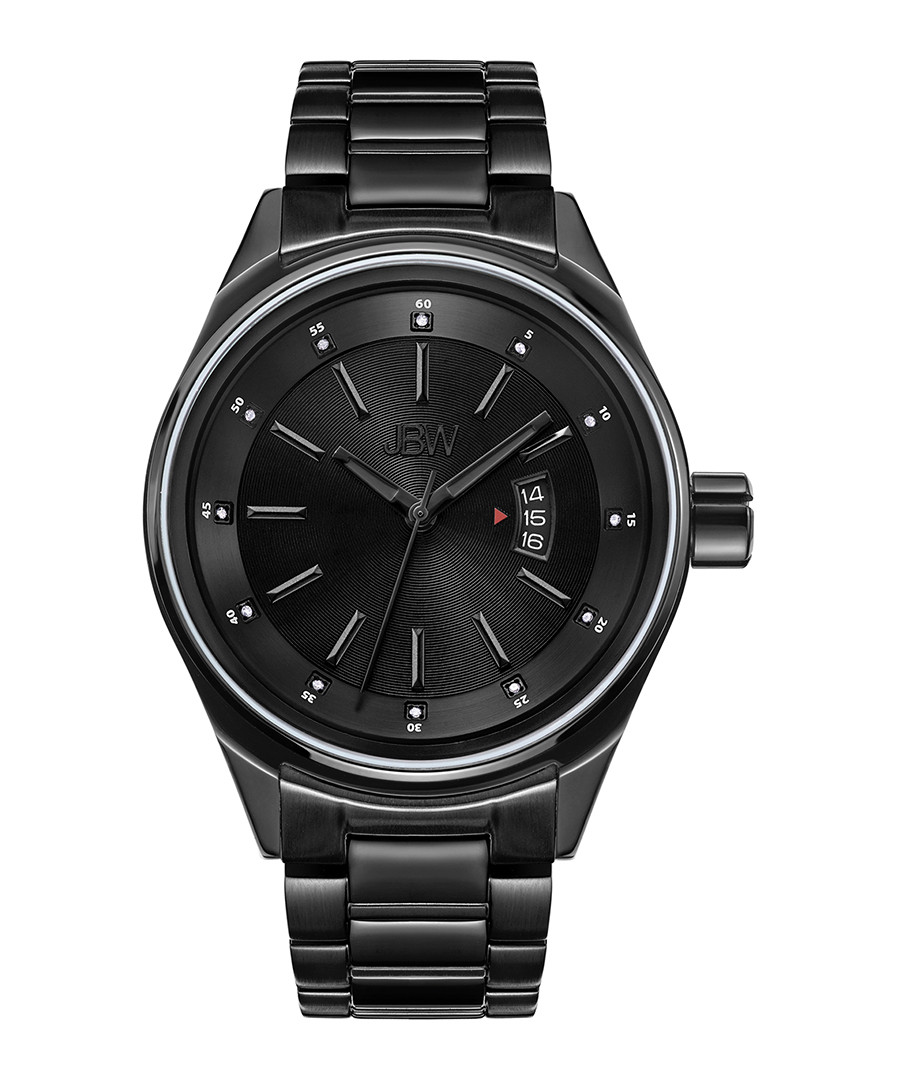 Rook black steel & diamond watch Sale - jbw