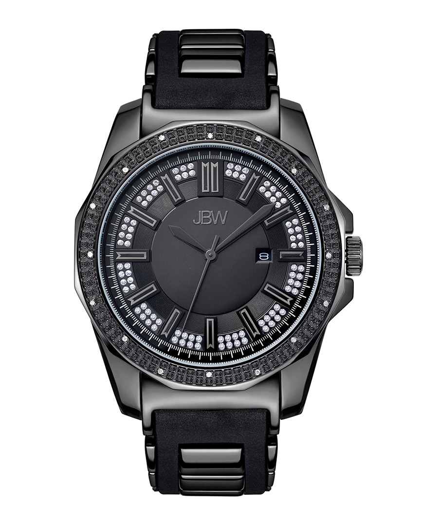 Regal black steel & diamond watch Sale - jbw
