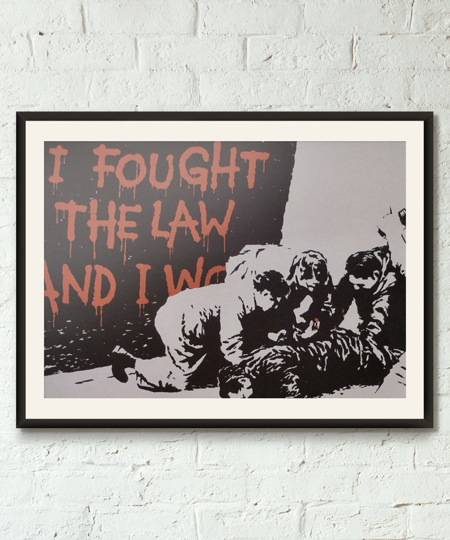 I Fought The Law framed print 40cm Sale - banksy