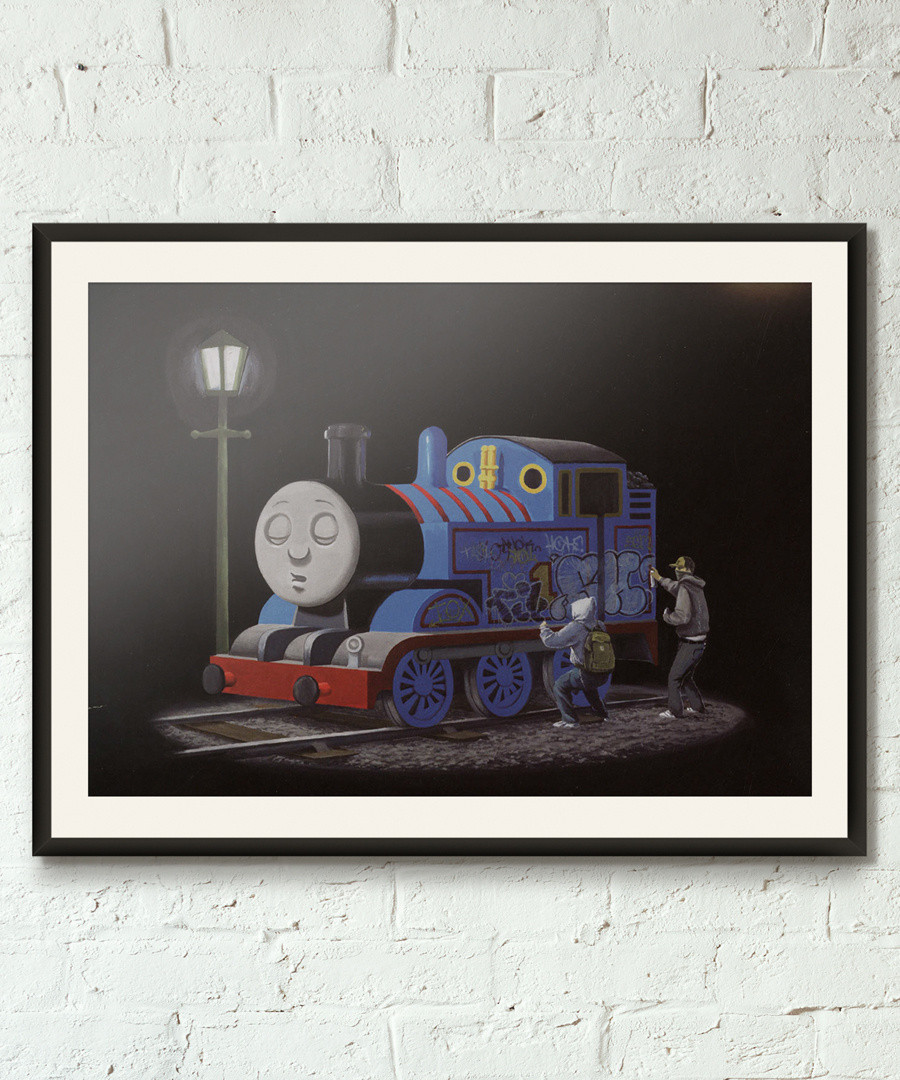 Thomas The Tank Engine framed print 40cm Sale - banksy