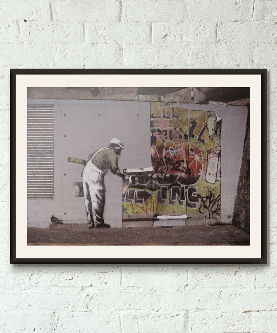 Cut And Paste framed print 40cm Sale - banksy