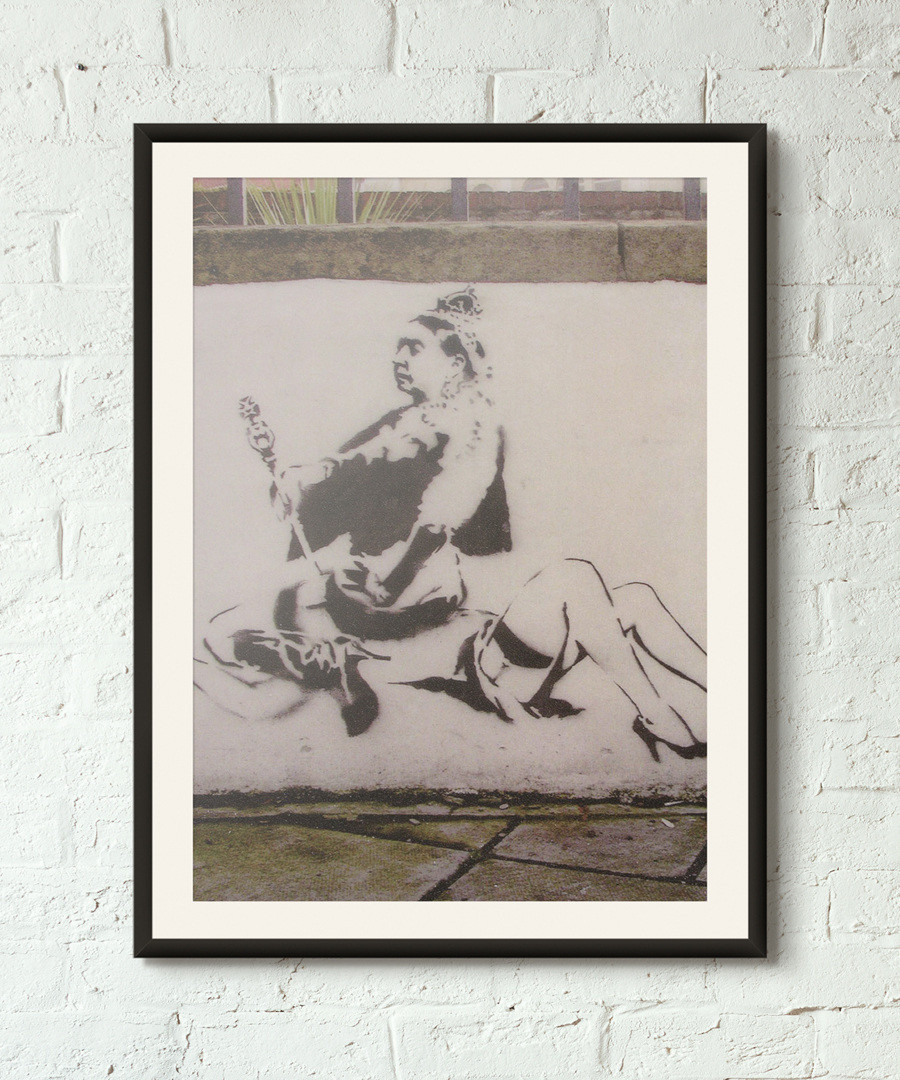 For Queen And Country framed print 40cm Sale - banksy