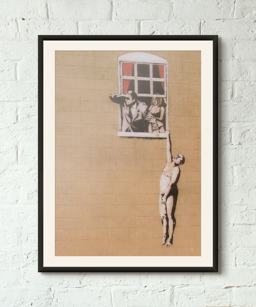 Caught In The Act framed print 40cm Sale - banksy